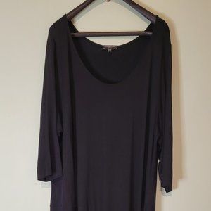 Eileen Fisher Black Scoop Neck Dress 2X